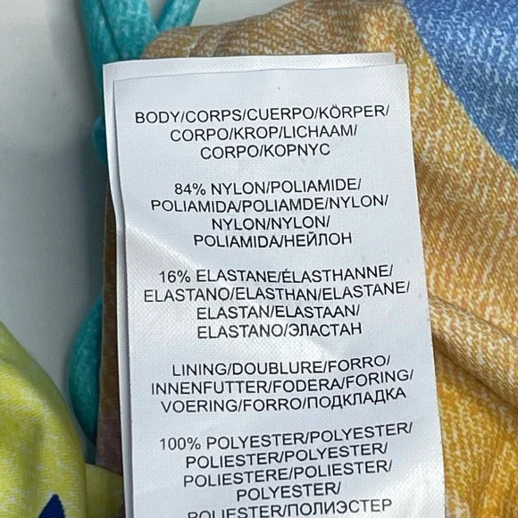 Hobie Seagreen Palm Print Side Tie Bikini Bottom NWT Girls Kids Size 14 - Picture 7 of 8